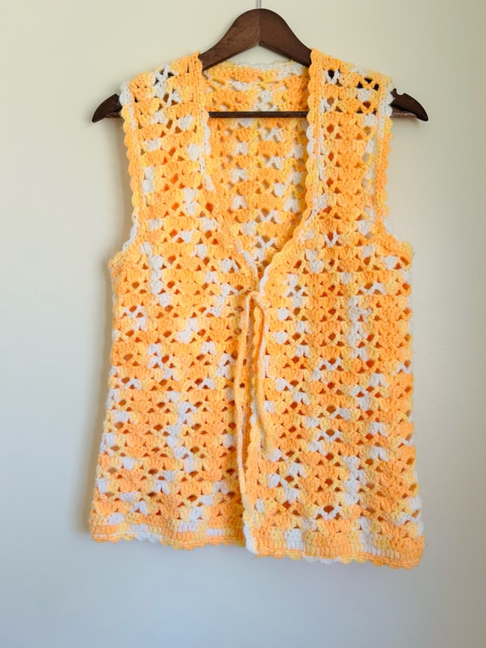 VINTAGE Handmade Crochet Vest
